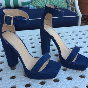 Like new! Liliana Denim Heels